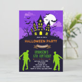 ハロウィンゾンビパーティー招待状 招待状 (スタンド正面)