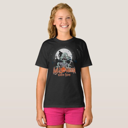 ハロウィンゾンビパーティー |お子様 Tシャツ (正面フル)