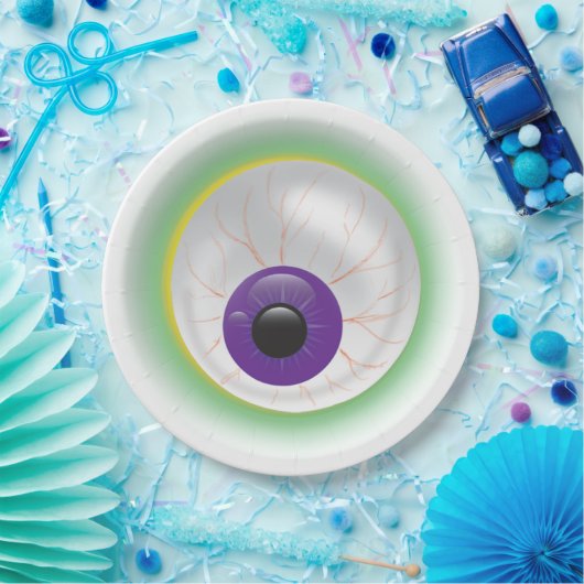 ハロウィンゾンビ幽霊眼球サイクロプスアイ ペーパープレート (パーティー)