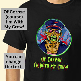 ハロウィンゾンビ怖い怒幽霊キャプテンクルー Tシャツ