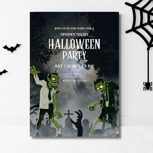 ハロウィンゾンビ招待状不気味ナイトハロウィーン 招待状