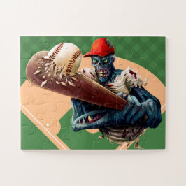 ハロウィンゾンビ野球スラッガースポおもしろいーツ ジグソーパズル