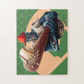 ハロウィンゾンビ野球スラッガースポおもしろいーツ ジグソーパズル (縦)