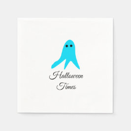 ハロウィンタイムズブルー幽霊落書き手描きfal スタンダードカクテルナプキン