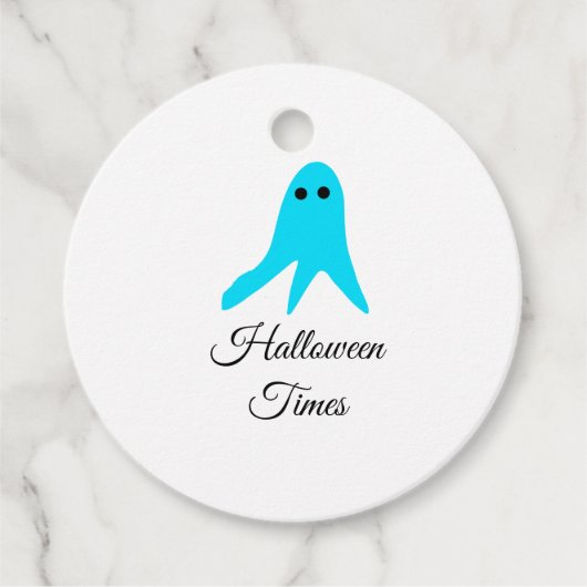ハロウィンタイムズブルー幽霊落書き手描きfal フェイバータグ (正面)