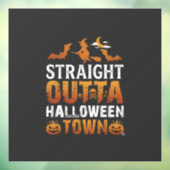 ハロウィンタウンの魔女の月とコウモリパンプス ウィンドウサイン (シート3)