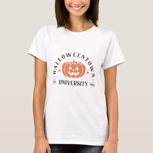 ハロウィンタウン大学創設1968 白 ハロウィン Tシャツ (正面)