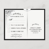 ハロウィンタロットカードとRSVP PostCardの一致 インビテーションポストカード (裏面)