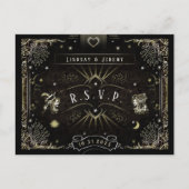 ハロウィンタロットカードとRSVP PostCardの一致 インビテーションポストカード (正面)