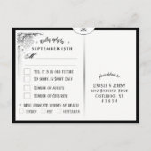 ハロウィンタロットカードのメニューとRSVP PostCardの対応 インビテーションポストカード (裏面)