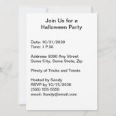 ハロウィンダスクウィッチカボチャカスタムの写真パーティー 招待状 (裏面)