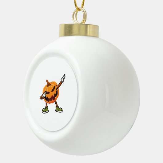 ハロウィンダビングハロウィーンのカボチャのちょうちんパンプキンハロウィーン セラミックボールオーナメント (右)