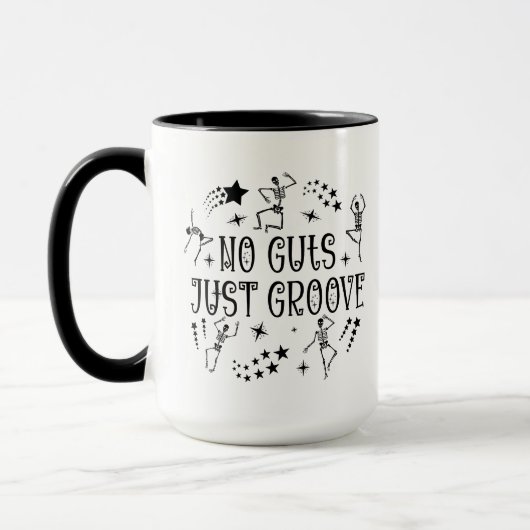 ハロウィンダンシングスケルトン No Guts Just Groove マグカップ (左)