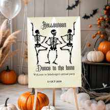 ハロウィンダンスする黒いスケルトンのギャグ