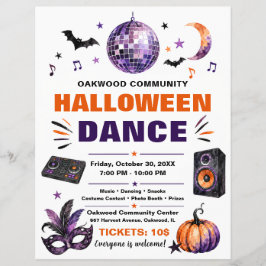 ハロウィンダンスパーティーのフライヤー チラシ