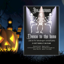 ハロウィンダンス 黒いスケルトン 楽しいハロウィンパーティー