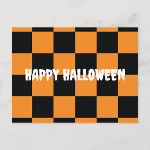 ハロウィンチェッカーパターン ポストカード