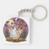 ハロウィンチキン#12デジタルアート キーホルダー (裏面)