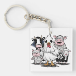 ハロウィンチキン#13デジタルアート キーホルダー