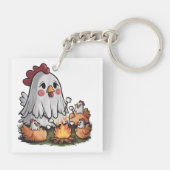 ハロウィンチキン#5デジタルアート キーホルダー (裏面)