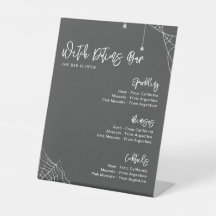 ハロウィンチャコールグレーブライダルシャワーバー