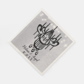 ハロウィンチャンデリアとライトのグレイストーンウェディング スタンダードランチョンナプキン (角)