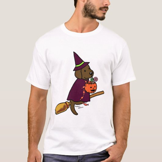 ハロウィンチョコレートラブラドールの漫画1 Tシャツ (正面)