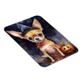 ハロウィンチワワとカボチャ怖 マグネット (右側)