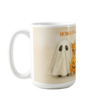 ハロウィンチワワマグカップ – かわいいおばけ、カボチャ、