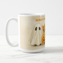 ハロウィンチワワマグカップ – かわいいおばけ、カボチャ、 コーヒーマグカップ