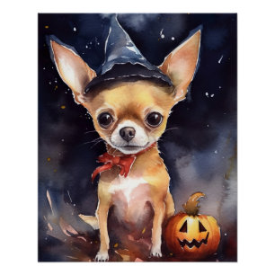ハロウィンチワワ かぼちゃ スケアリー ポスター