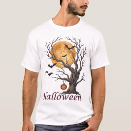 ハロウィンツリーとかぼちゃのジャック・オ・ランタン Tシャツ