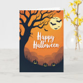 ハロウィンツリーカード カード (黄色い花)