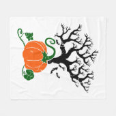 ハロウィンツリー秋シャツハロウィンスウェットシャツ フリースブランケット (正面(横))