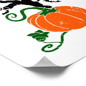 ハロウィンツリー秋シャツハロウィンスウェットシャツ ポスター (角)