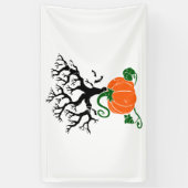 ハロウィンツリー秋シャツハロウィンスウェットシャツ 横断幕 (縦)