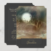 ハロウィンツリー　サムハインまたは秋のイベント招待状 招待状 (正面/裏面)