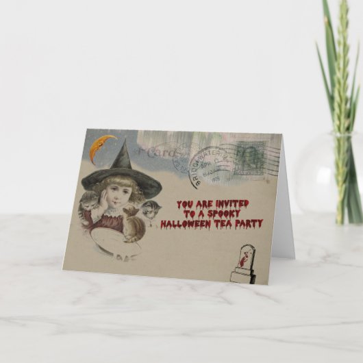 ハロウィンティーパーティの招待状 招待状 (正面)