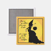 ハロウィンティーパーティービクトリアンヴィンテージ魔女 マグネット (正面/裏面)