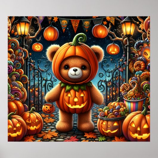 ハロウィンテディベアのポスター ポスター (正面)