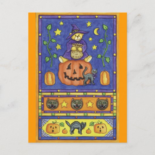 ハロウィンテディベアポストカード ポストカード (正面)