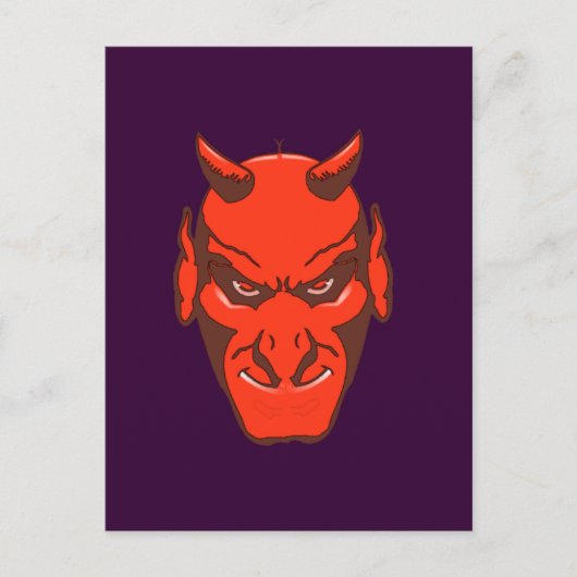ハロウィンテューフェルスコフ悪魔の頭 ポストカード (正面)