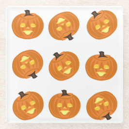 ハロウィンテーマのコースター ガラスコースター