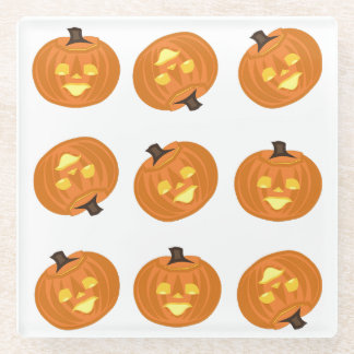 ハロウィンテーマのコースター ガラスコースター