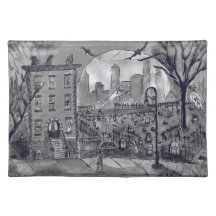 ハロウィンテーマのランチョンマット