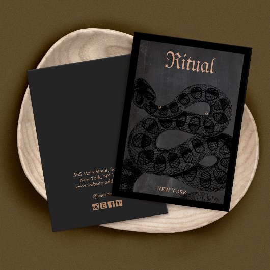 ハロウィンテーマスネークイヤリングディスプレイカード