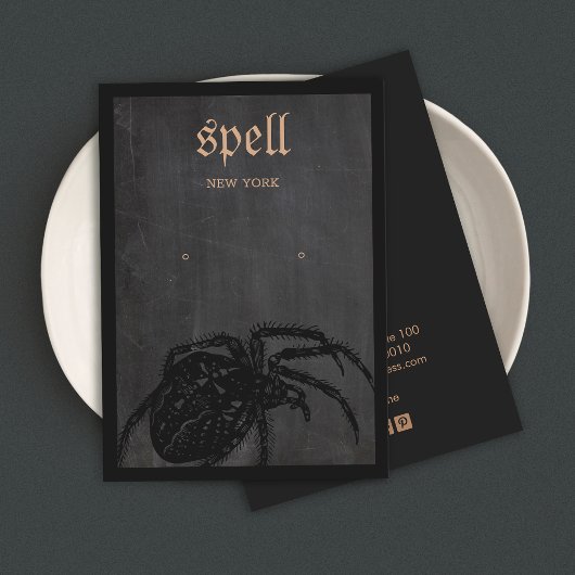 ハロウィンテーマスパイダーイヤリングディスプレイカード