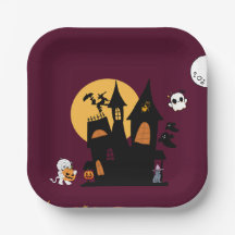 ハロウィンテーマペーパープレート