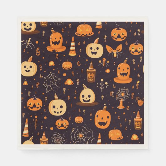ハロウィンテーマ スタンダードランチョンナプキン (正面)
