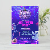 ハロウィンディスコパーティー招待状 招待状 (スタンド正面)